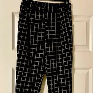Black and White Plaid Dress Pants